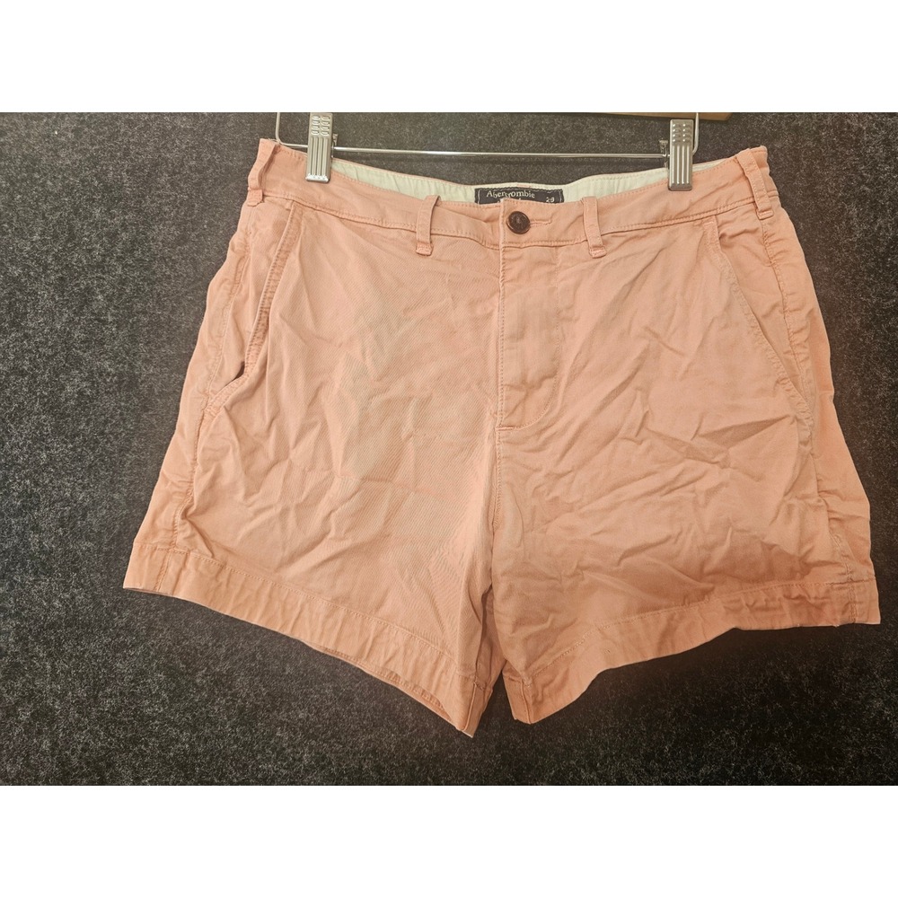 Abercrombie & Fitch Chino Shorts Women 29 Peach Pink Casual Summer Preppy